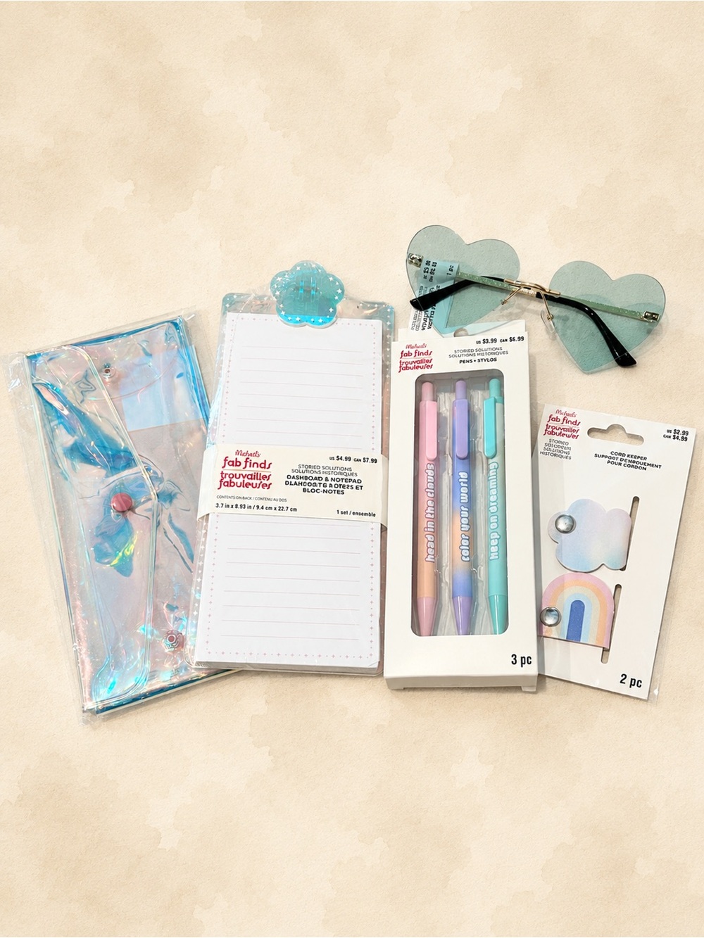 Girl’s Pastel Stationary Birthday Gift Set Back to School Supplies NWT Michael’s